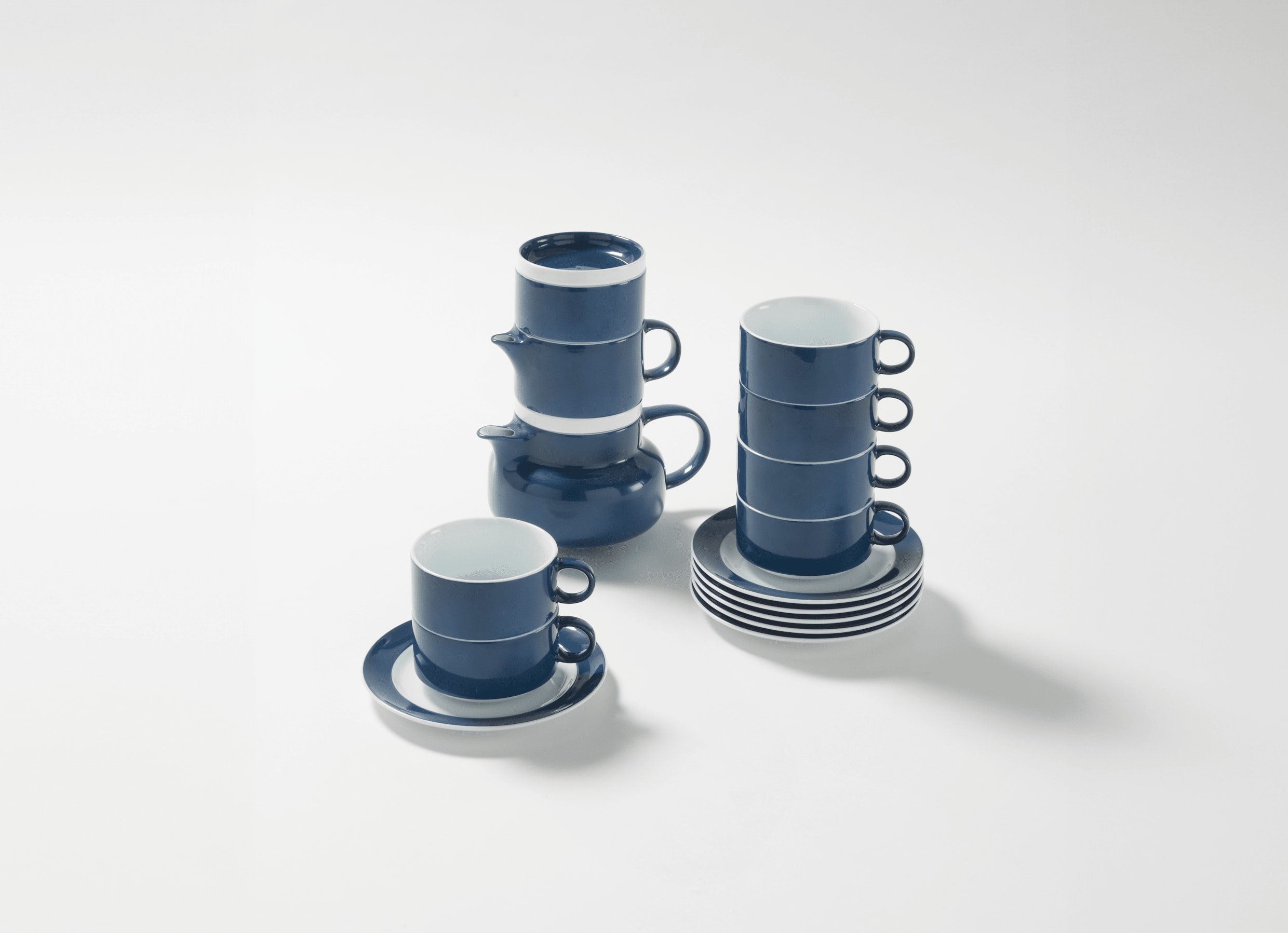 Tea service for 6 Blue | Colonna Re-Edition | Ginori 1735