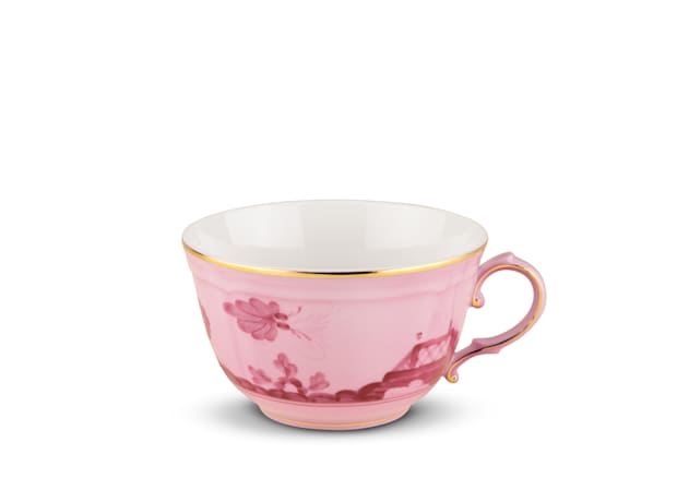 Tazze da tè rosa porpora in porcellana