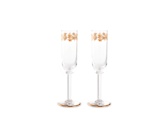 FLUTE GOBLETS GOLD THREAD CRYSTALMarchese-2