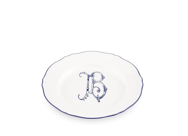 assiettes à pain blu cobalto - personnalisableCorona Monogram-2
