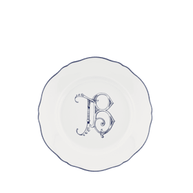 Corona Monogram flat plates blu cobalto - personalizable