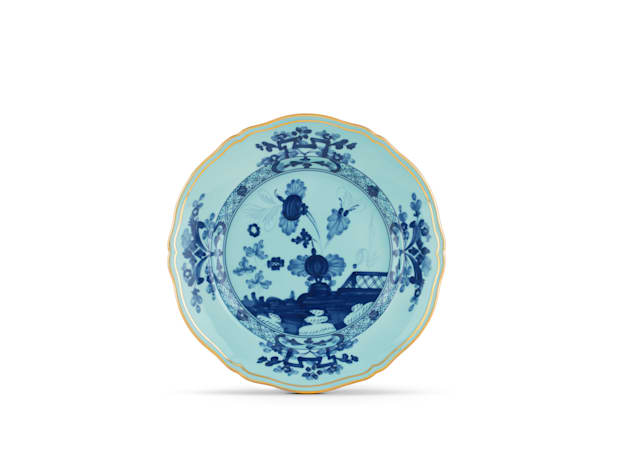 Richard Ginori Oriente Italianoイリス 27cm Iris blue dessert plate in porcelain | GINORI 1735