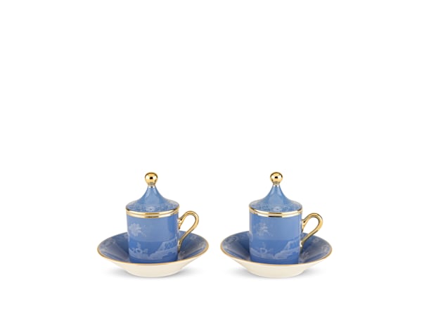 デミタスカップ&ソーサー ペアセット ペルヴィンカ | GINORI 1735