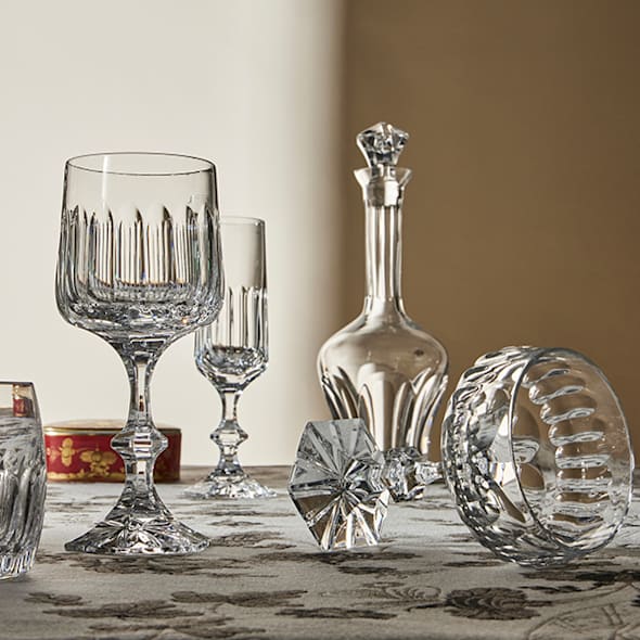 Crystal stemware pitchers and decanters Ginori 1735