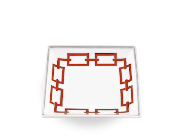 Small scarlet red change tray in porcelain | GINORI 1735