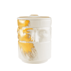 LCDC セグアーチェ 蓋付きキャンドルホルダー ホワイト＆ゴールド IL SEGUACE WHITE - GOLD