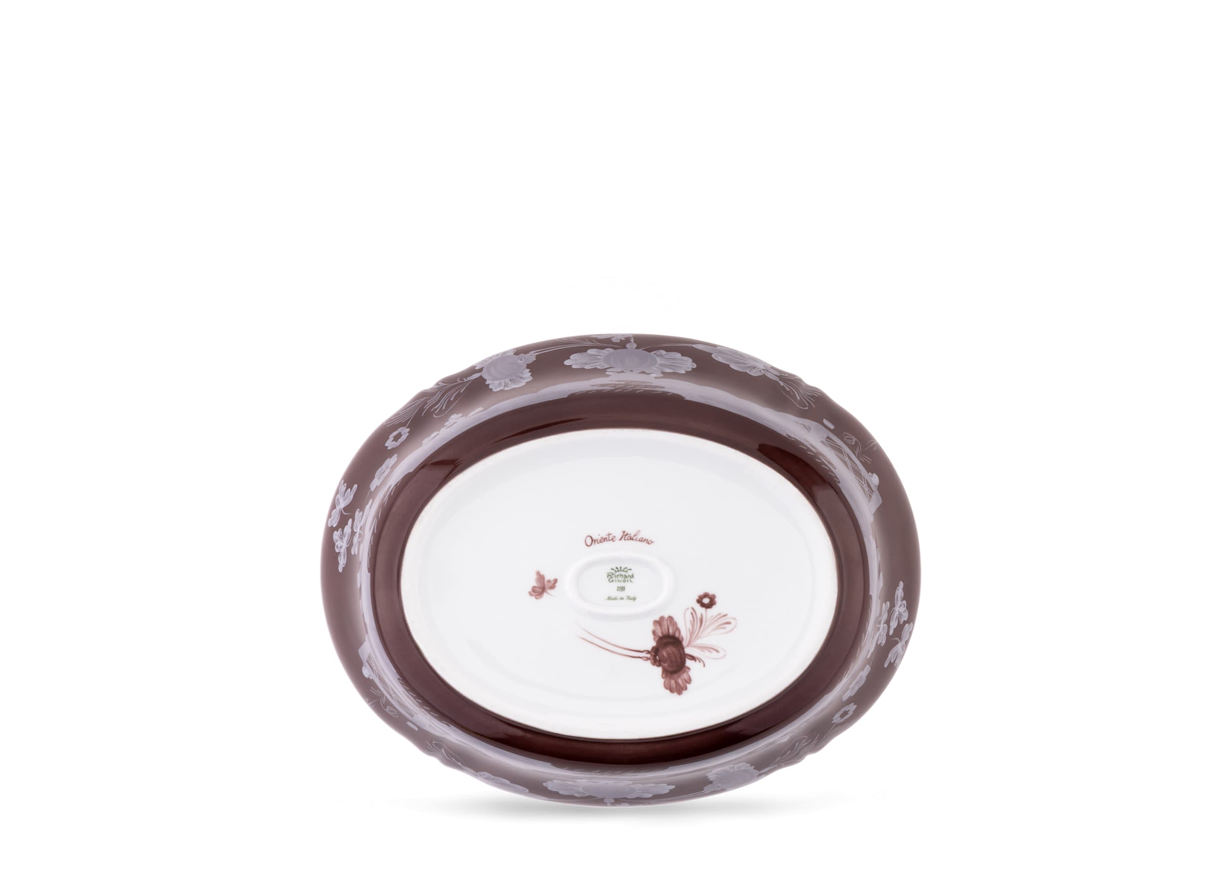 MURANO Salviati ムラノ サルヴィアッティ 4色 ボール 大皿 Castagna-brown porcelain salad bowl | GINORI 1735