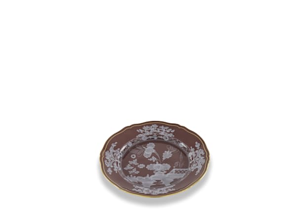Dessert plate brown Castagna | Oriente Italiano | GINORI 1735