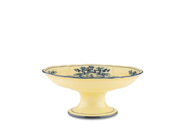 Citrine-yellow porcelain fruit holder | GINORI 1735