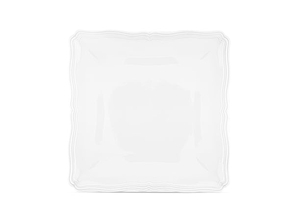 SMALL SQUARE PLATE WHITE Antico Doccia-1