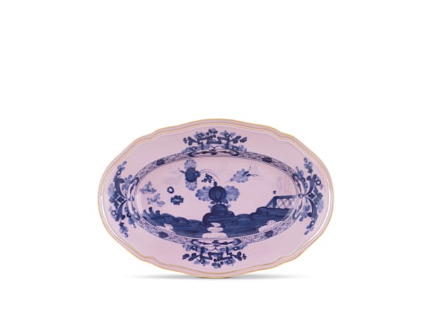Azalea-pink porcelain pickle dish | GINORI 1735