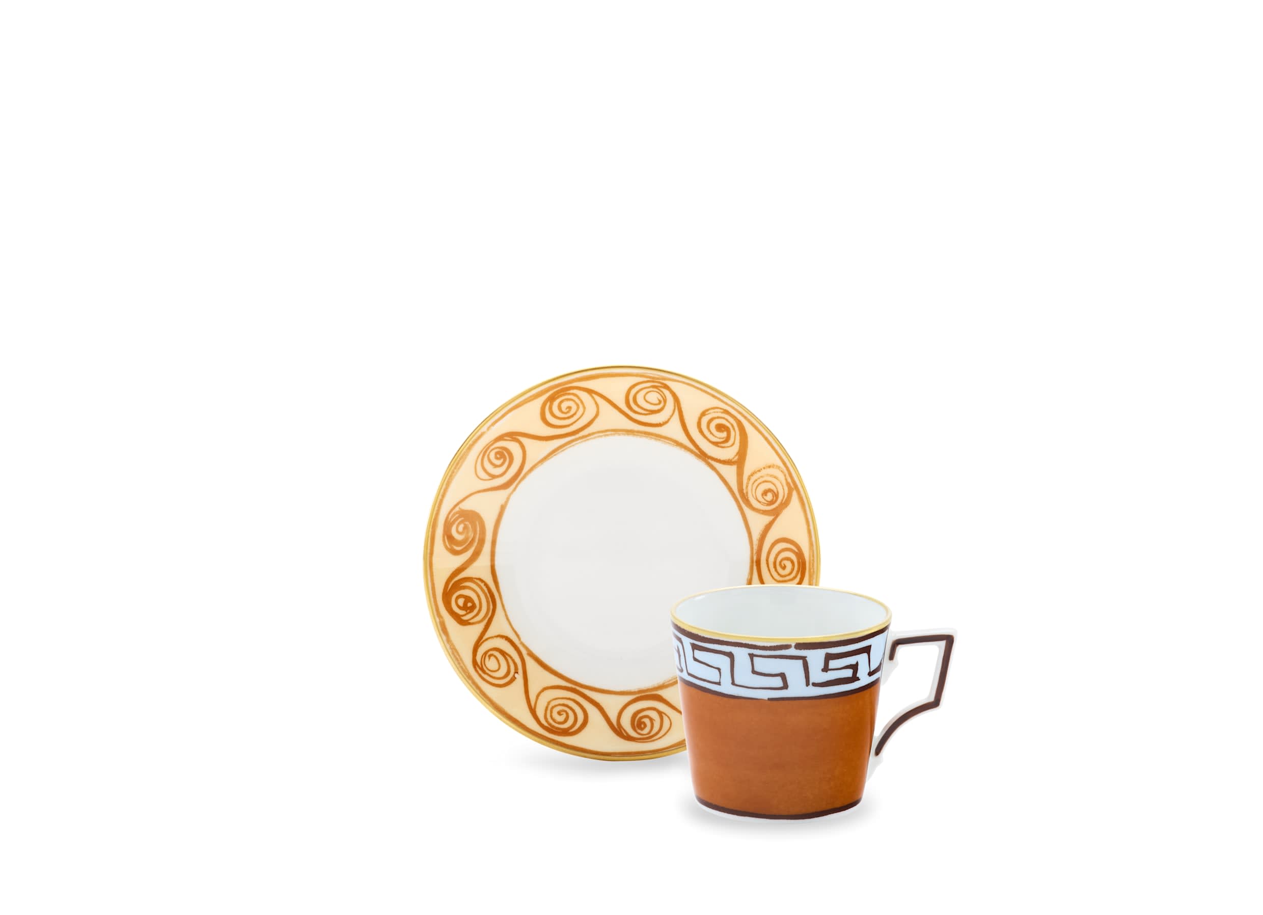 Espresso set for two Terracotta | Viaggio Di Nettuno | GINORI 1735