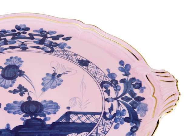 Azalea-pink porcelain cake plate | GINORI 1735