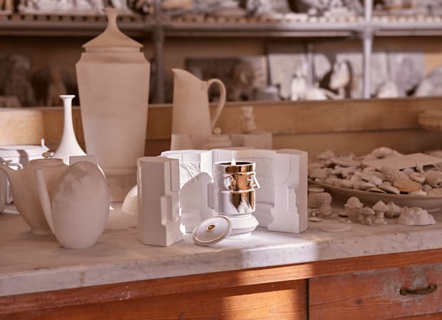 Candleholder Il Seguace White | LCDC Gold | GINORI 1735