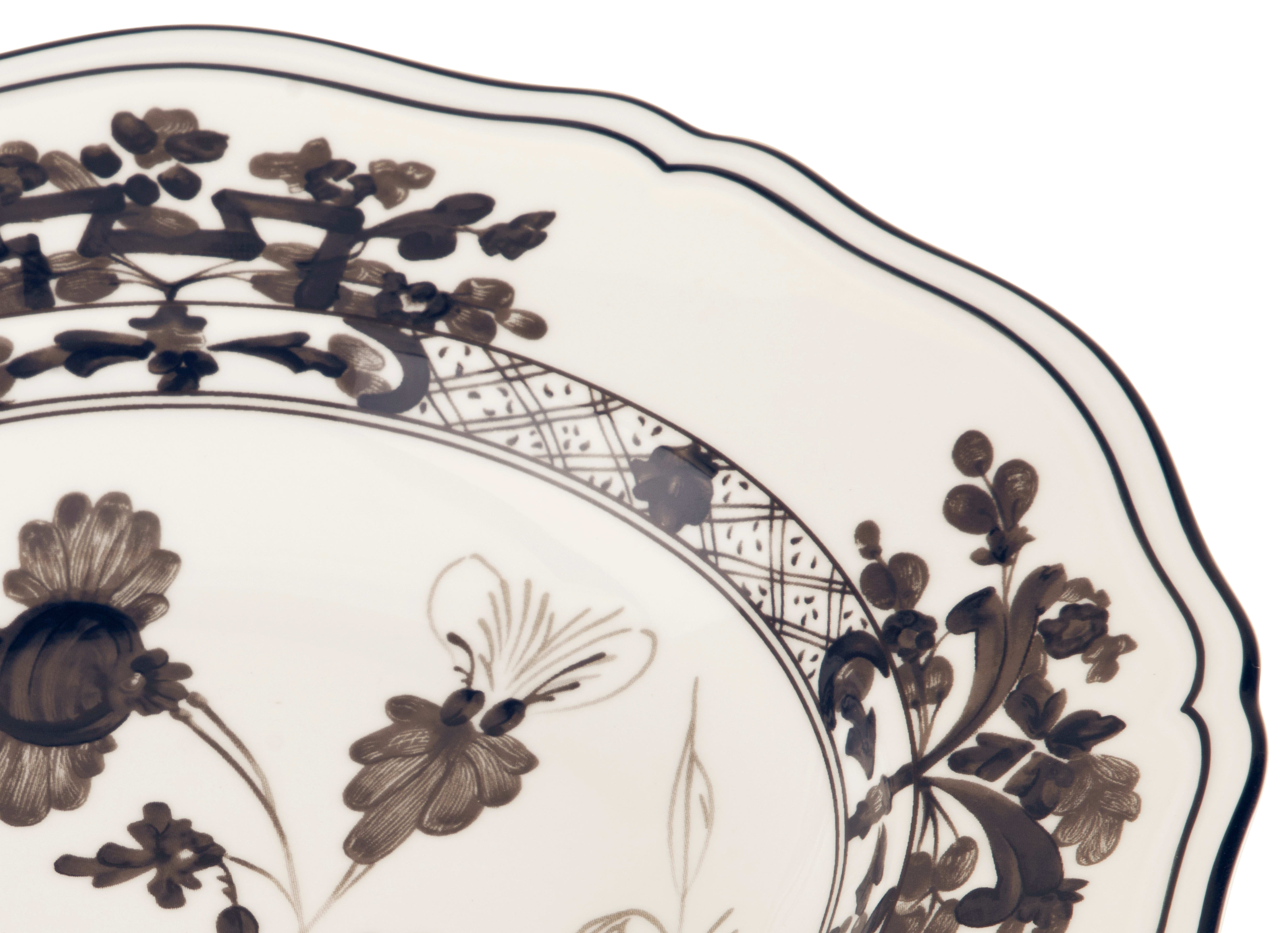 White albus soup plate in porcelain | GINORI 1735