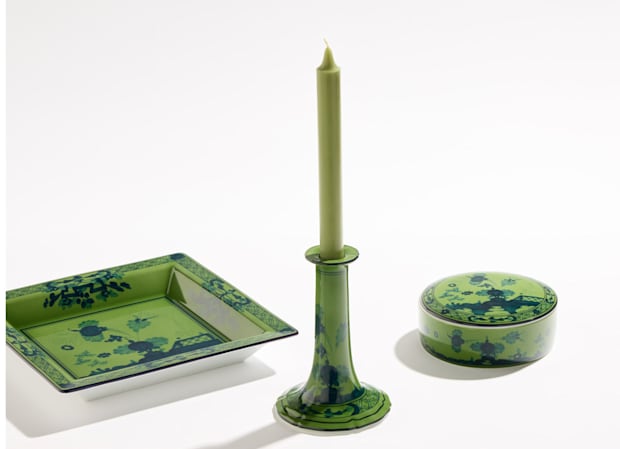 CANDLEHOLDER MALACHITE Oriente Italiano-3