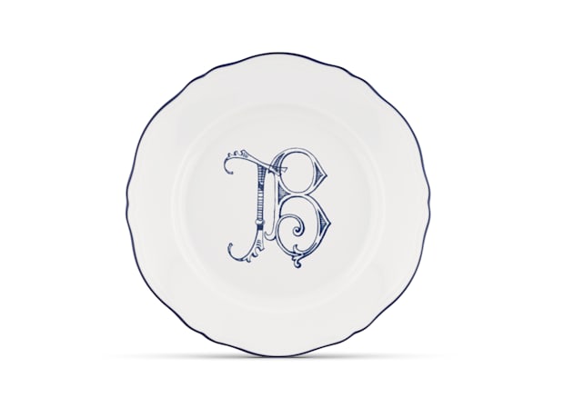 assiettes à pain blu cobalto - personnalisableCorona Monogram-1