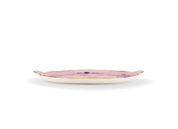 Azalea-pink porcelain cake plate | GINORI 1735