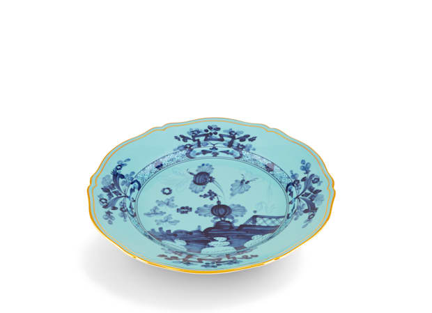 Iris-blue porcelain round platter | Ginori1735 | GINORI 1735