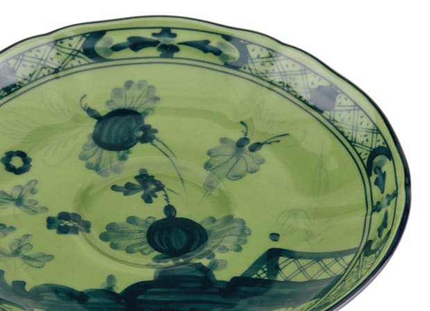 Malachite-green porcelain coffee saucer | GINORI 1735
