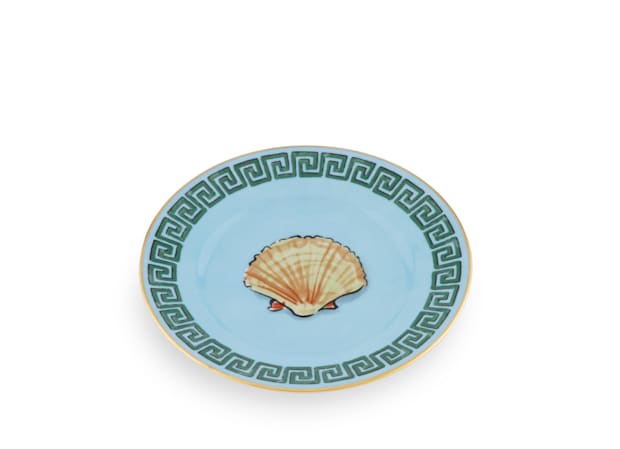 Sea blue bread plate in porcelain | GINORI 1735