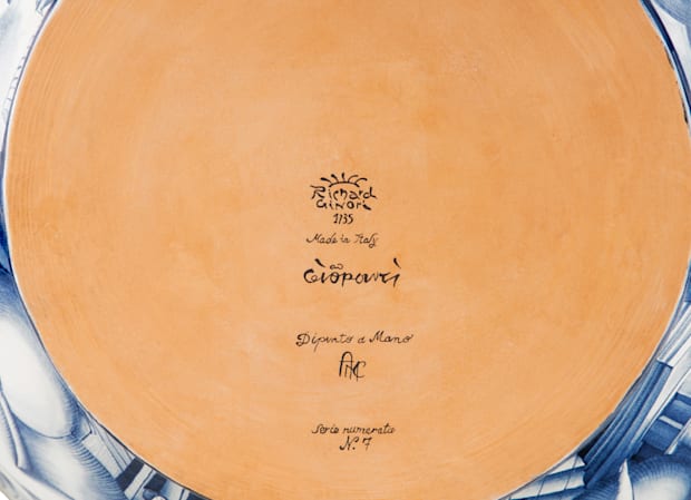 ORCIO VASE DONNE E ARCHITETTURA BLU E BIANCOArte di Gio Ponti-4