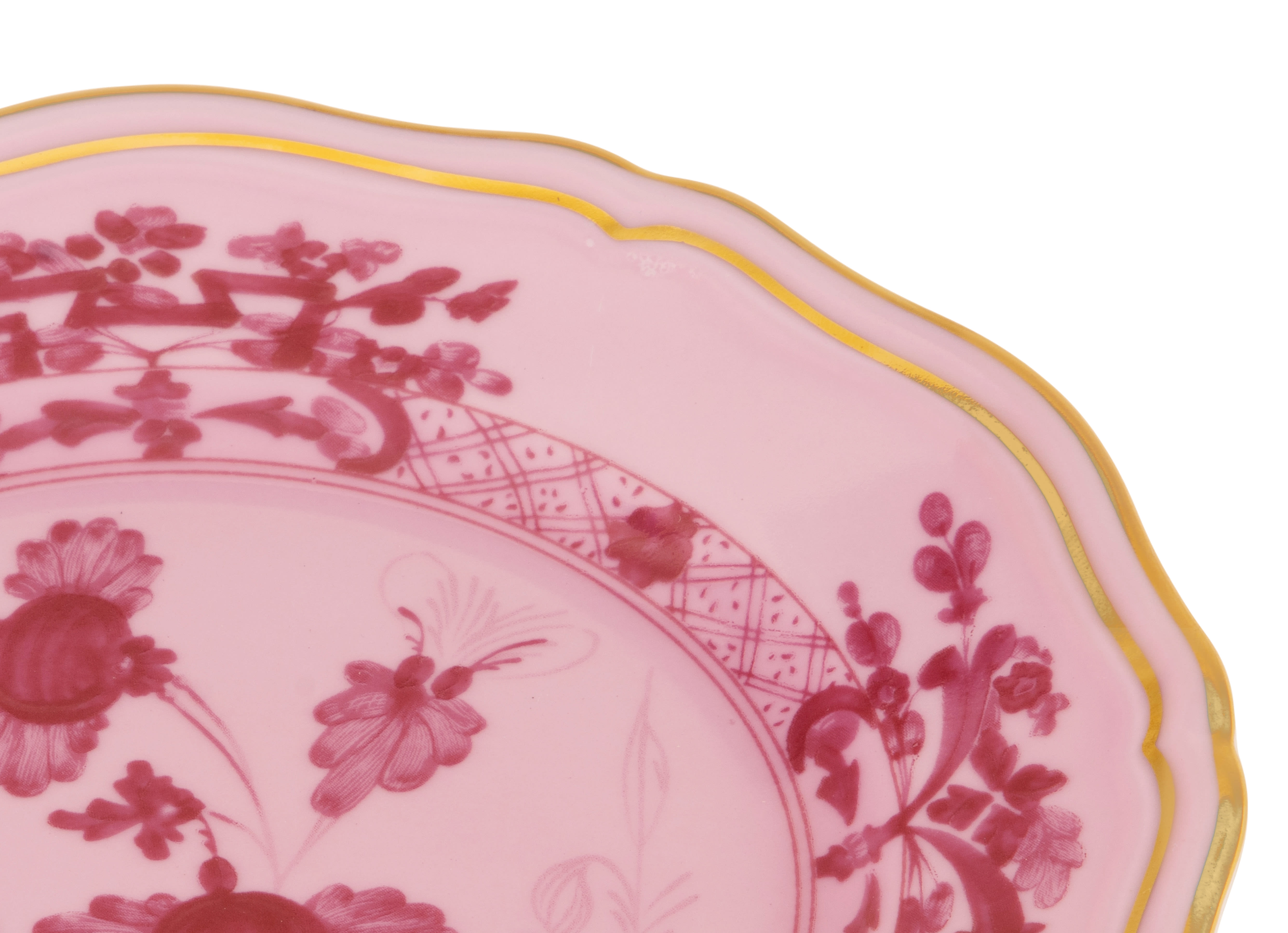 Purple mauve bread plates in porcelain | GINORI 1735
