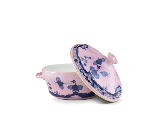 Azalea-pink porcelain tureen | GINORI 1735