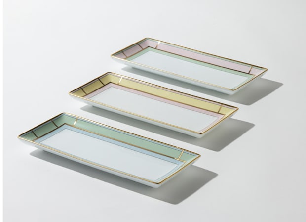 長方形プレート 28x12cm ローザ | GINORI 1735