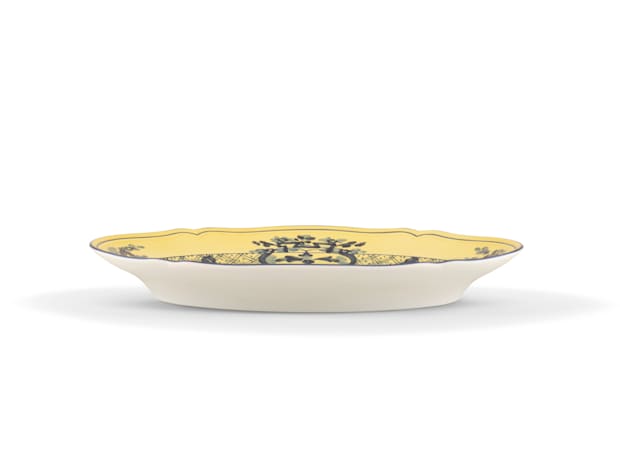Citrine-yellow porcelain oval platter | Ginori1735 | GINORI 1735