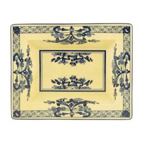 Iris-blue porcelain rectangular change tray | GINORI 1735
