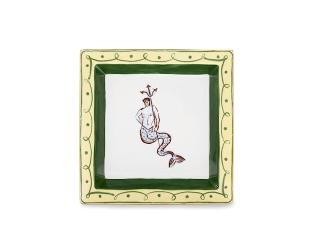 スクエアプレート 24.5cm グリーン | イルヴィアッジョディネットゥー