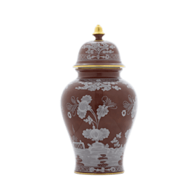Oriente Italiano LARGE POTICHE VASE CASTAGNA