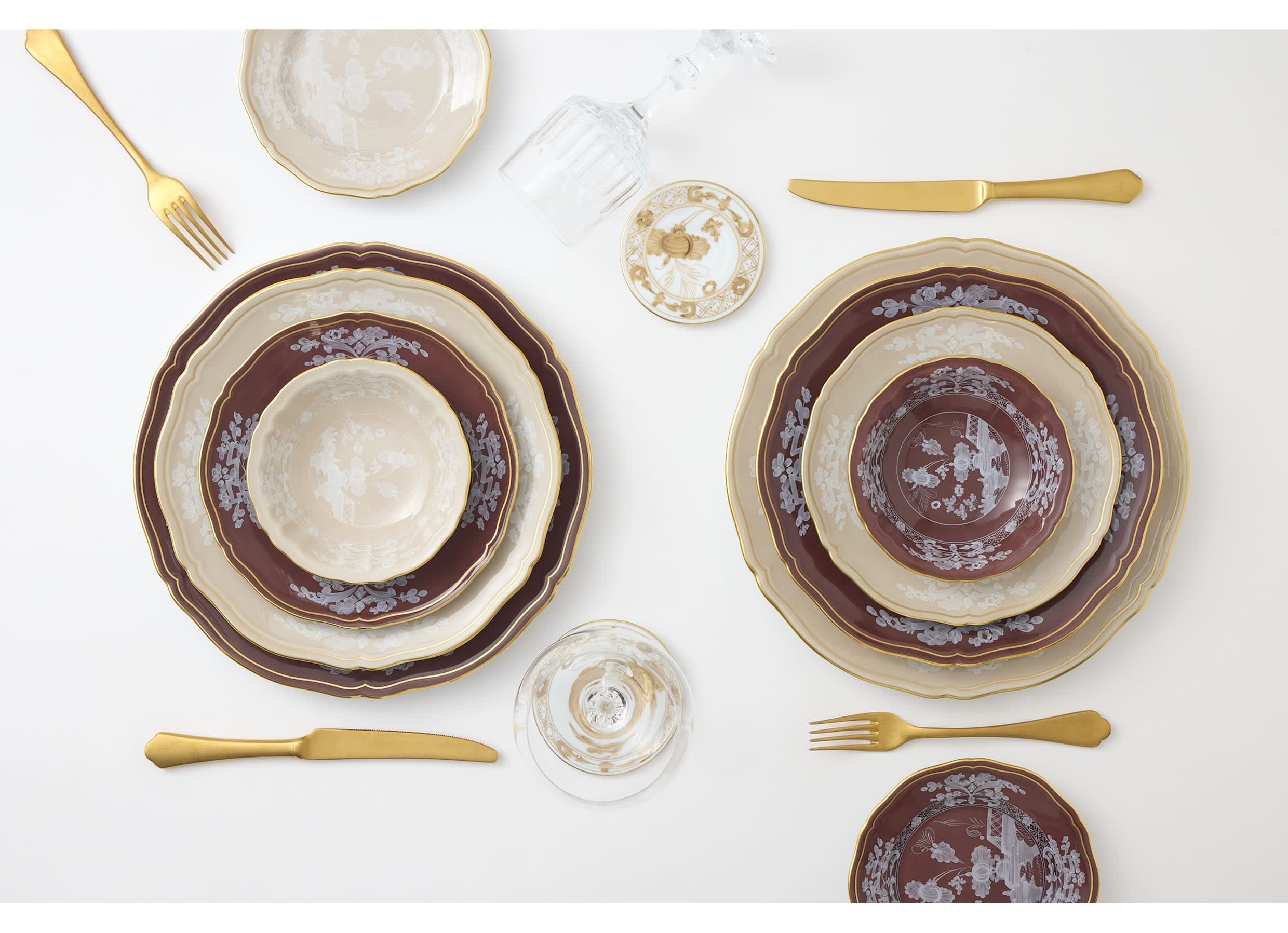 Tableware set for two | Meringa | Ginori 1735