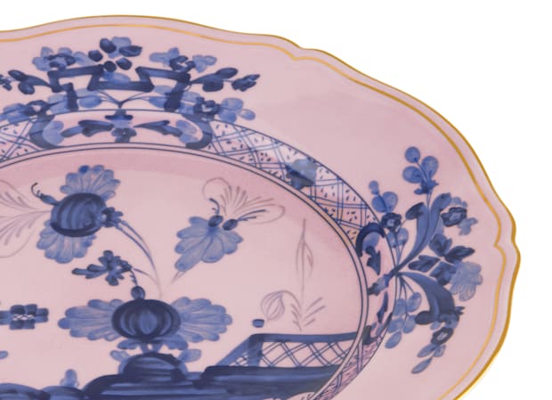 Azalea-pink porcelain round platter | Ginori1735 | GINORI 1735