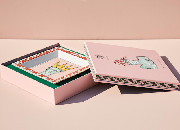 LARGE SQUARE CHANGE TRAY PINK Il viaggio di Nettuno-6
