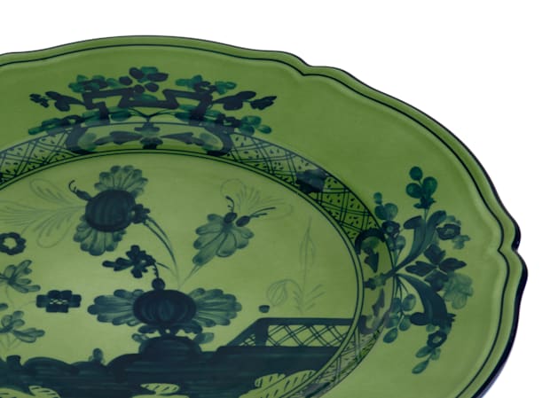 Malachite-green porcelain charger plate | GINORI 1735