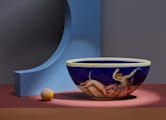 Putto con cane, majolica oval bowl h cm 16 in 6 1/4 Arte di Gio Ponti-2