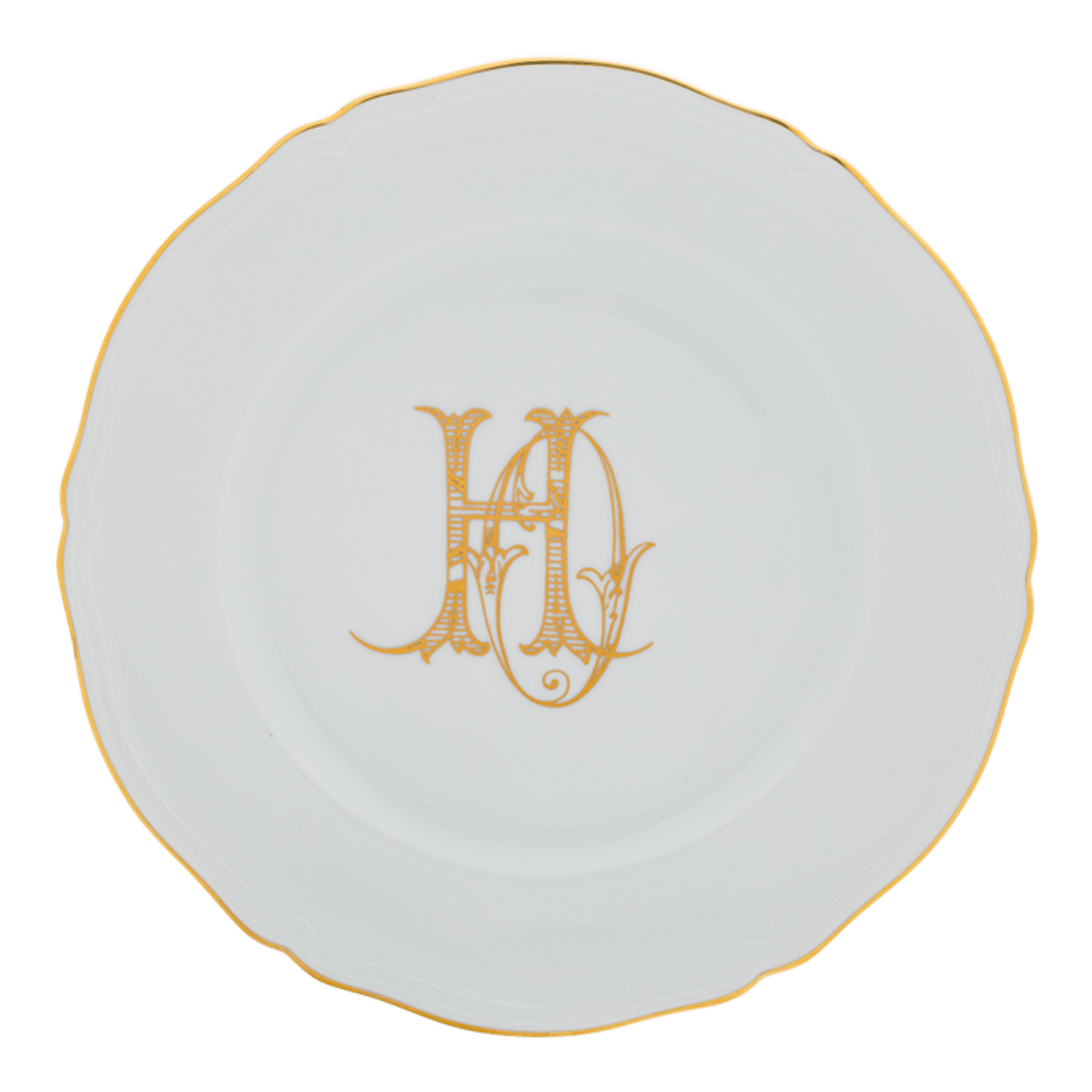 Charger plate Corona Monogram oro GINORI 1735
