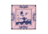 LARGE SQUARE CHANGE TRAY AZALEA Oriente Italiano-1