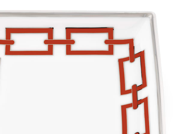 Small scarlet red change tray in porcelain | GINORI 1735