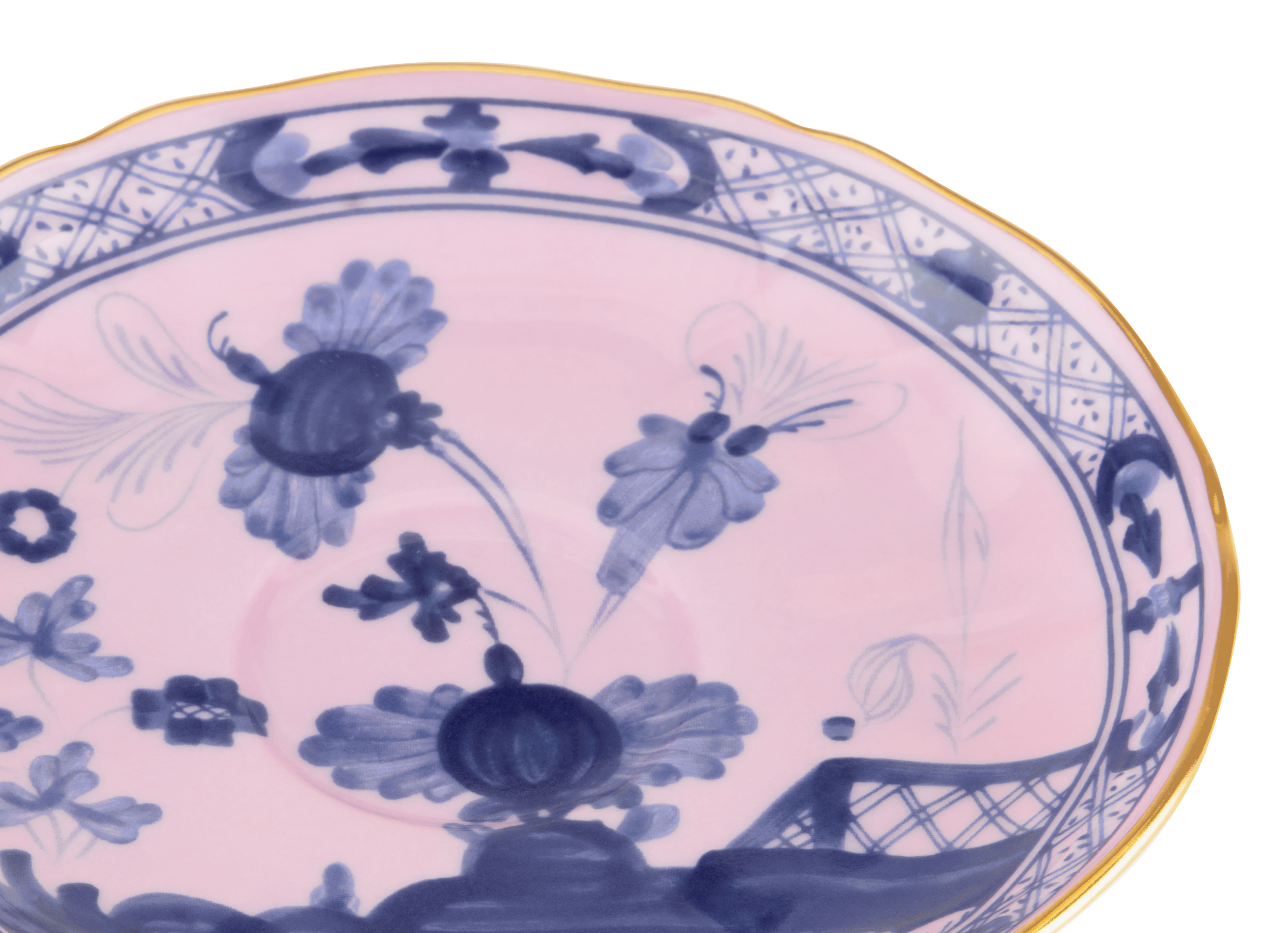 Azalea-pink porcelain espresso saucer | GINORI 1735