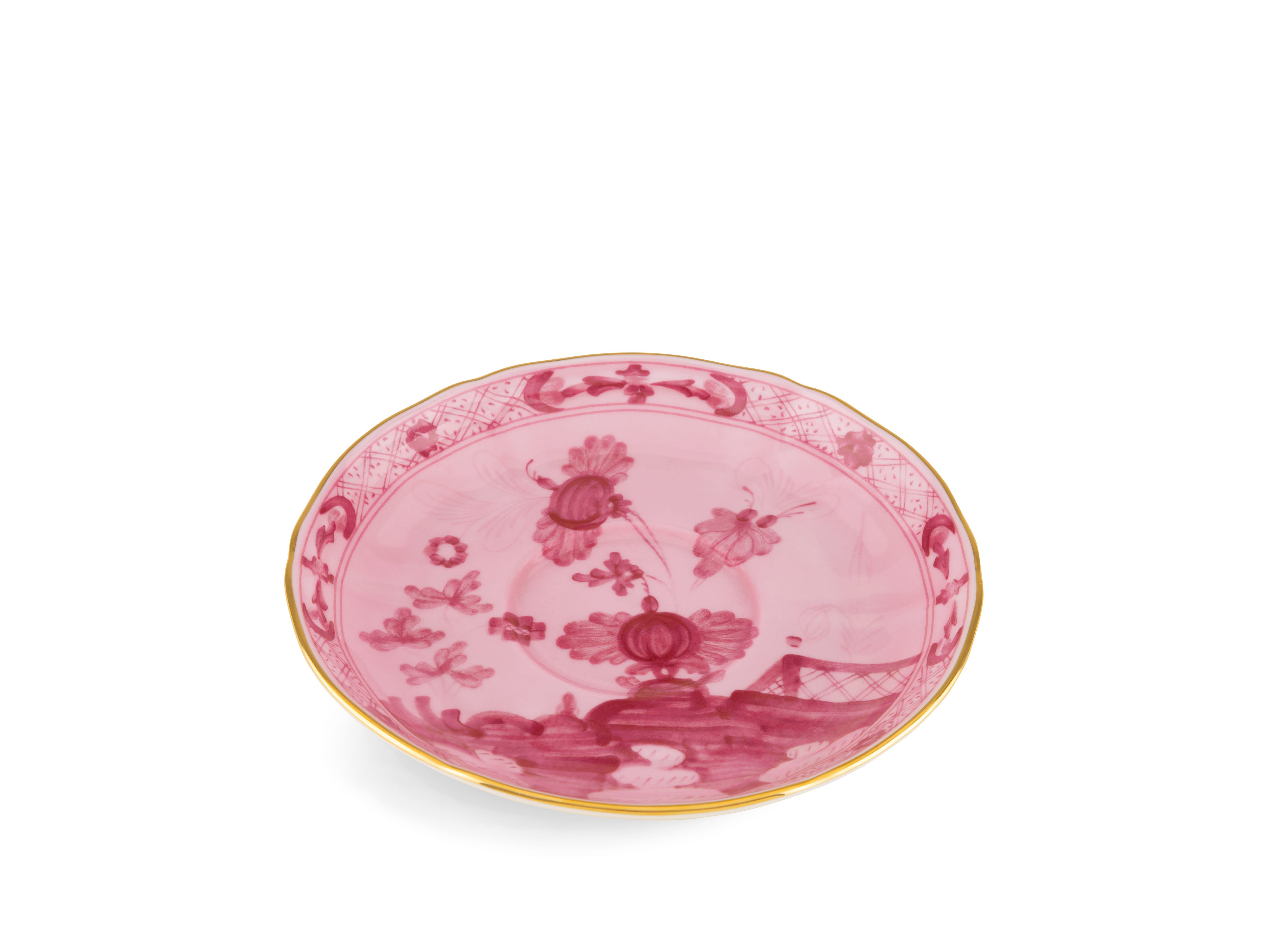 Mauve porcelain tea saucer | GINORI 1735