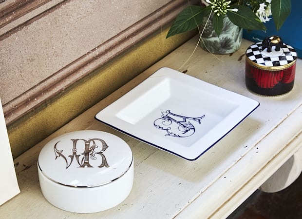 small change tray blu cobalto - personalizableCorona Monogram-4