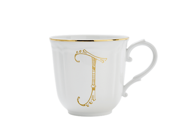 MUG LETTERA J ORO Corona Monogram Mugs-1