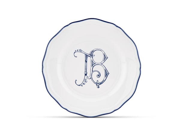 bread plates blu cobalto - personalizableCorona Monogram-1