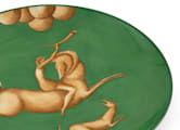 ASSIETTE DÉCORATIVE LA VENATORIA AMAZZONE CON CORNO - VERTArte di Gio Ponti-3
