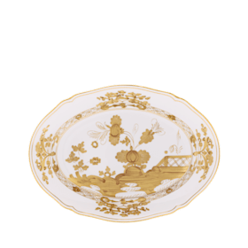 Oriente Italiano PLAT DE SERVICE OVALE AURUM
