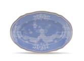 LARGE OVAL PLATTER PERVINCA Oriente Italiano-1