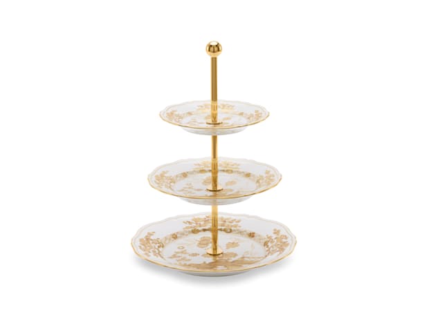 3-TIER SERVING STAND AURUM Oriente Italiano-1